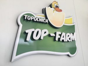 3D logo zo styroduru, aluplastu, PVC | TOP-FARM